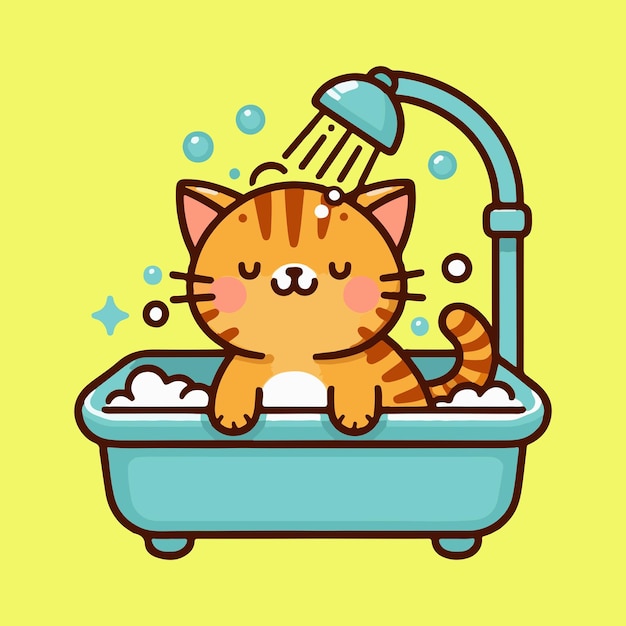 vector de baño para gatos