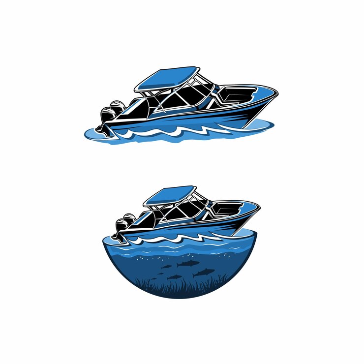 Vector de barco de pesca
