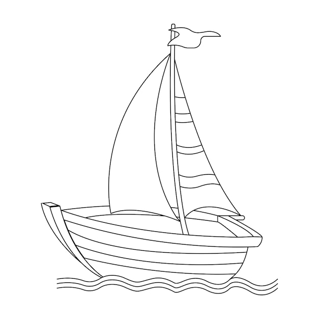 vector de barco