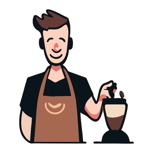 Vector de barista de café 9