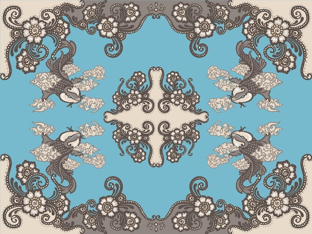 Vector de batik desde Indonesia