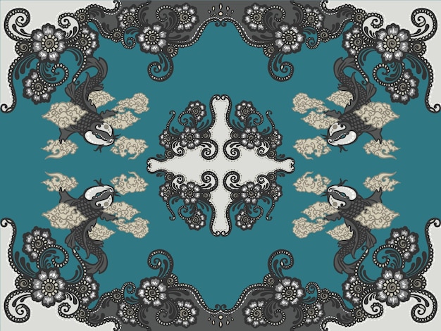 Vector de batik desde Indonesia