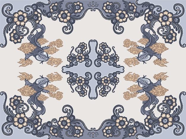 Vector de batik desde Indonesia