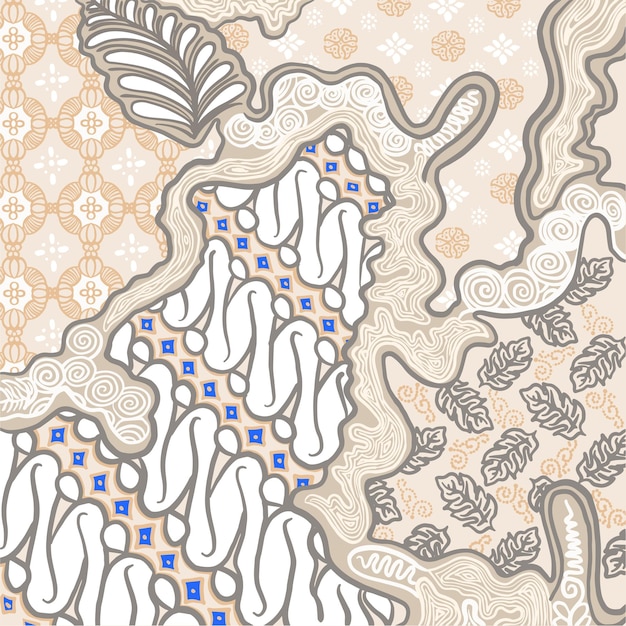 Vector de batik desde Indonesia