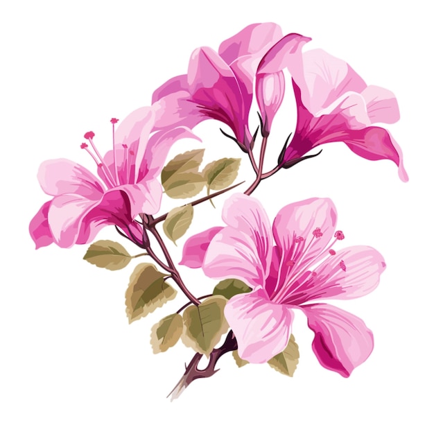 Vector vector de bauhinia en un fondo blanco