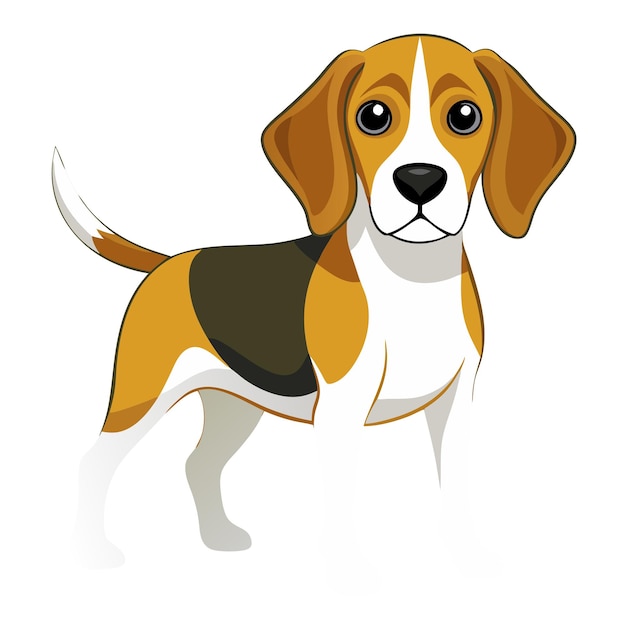 Vector de beagle de dibujos animados