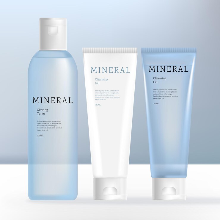 Vector Beauty o Skincare Champú en crema transparente Gel o crema Botella y paquete de tubo Blanco