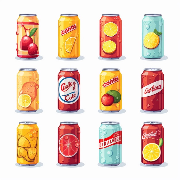 Vector vector bebida bebida soda ilustración fresco aislado diseño icono botella jugo gla