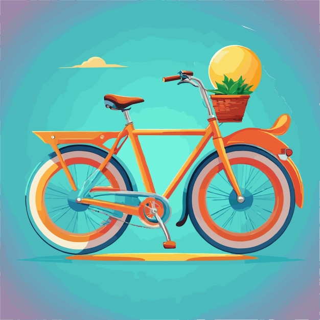 Vector de bicicleta en un fondo blanco