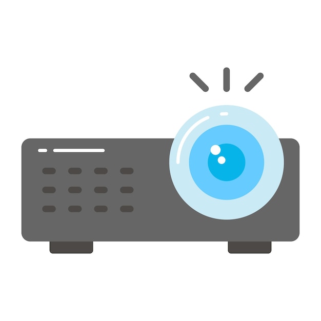 Vector bien diseñado del icono del dispositivo multimedia del proyector