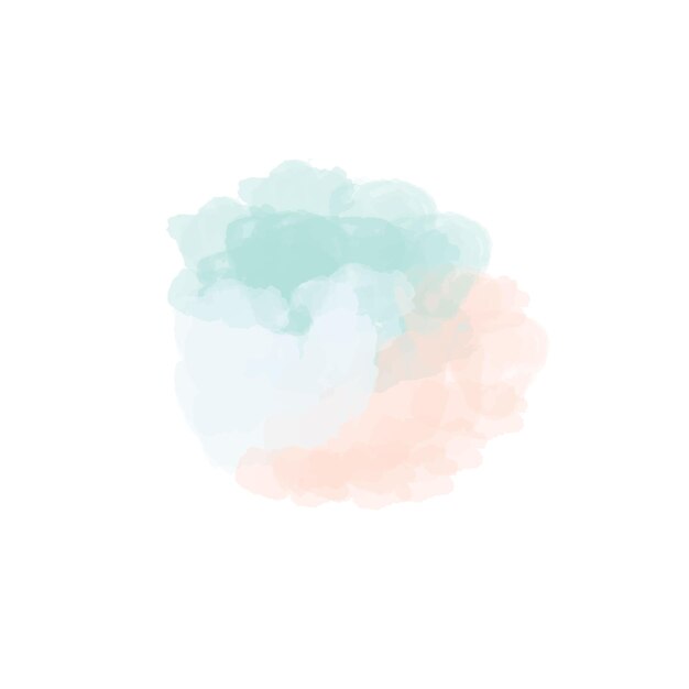 Vector de bienvenida de melocotón azul verde menta pastel