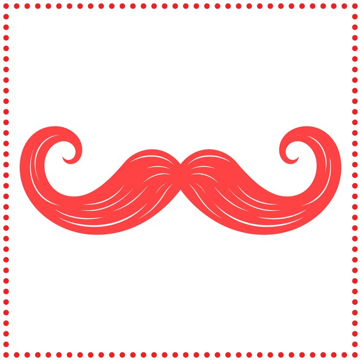 Vector vector de bigote clásico perfecto para temas vintage y hipster