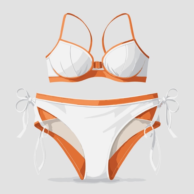 Vector vector de bikini sobre un fondo blanco