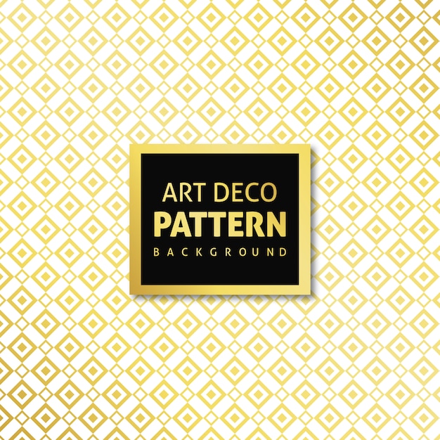 Vector vector blanco y dorado art decor pattern