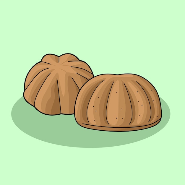 Vector de bocadillos tradicionales indonesios de Bahulu