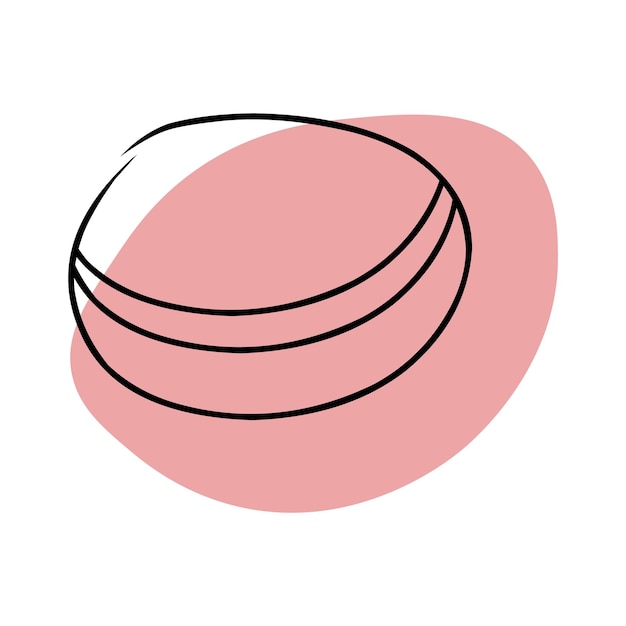 Vector vector de boceto dibujado a mano por macaron