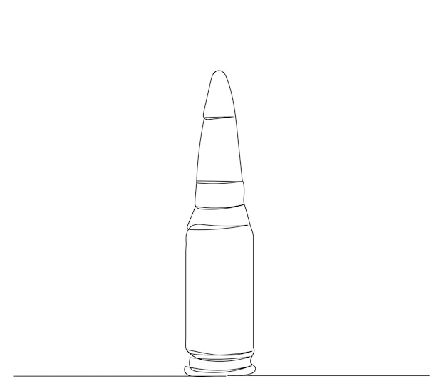 Vector vector de boceto de dibujo de línea de cartucho de combate