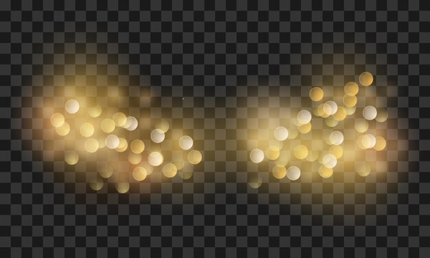 Vector bokeh luces abstracta magia borrosas partículas brillantes