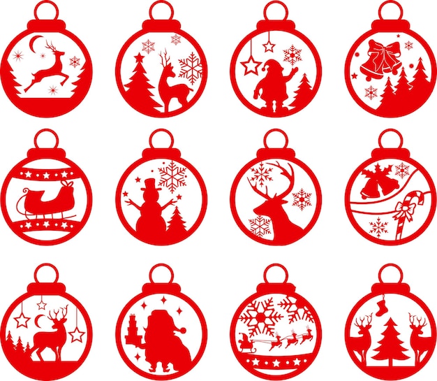 VECTOR BOLA NAVIDAD ELEMENTO MODERNO