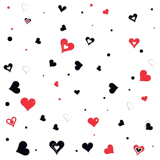 vector, bonito, corazones, plano de fondo