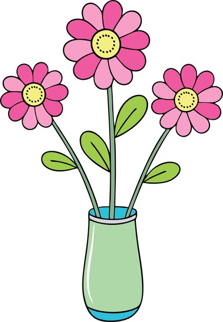 El vector del bonito ramo de flores