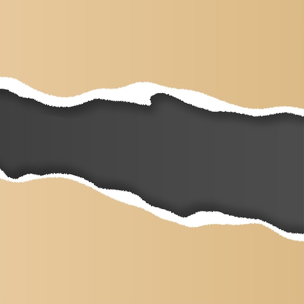 Vector de bordes de papel rasgados en estilo plano