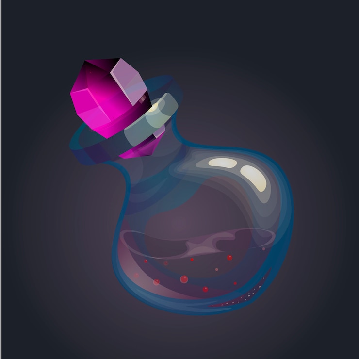 Vector vector botellas vacías de pociones