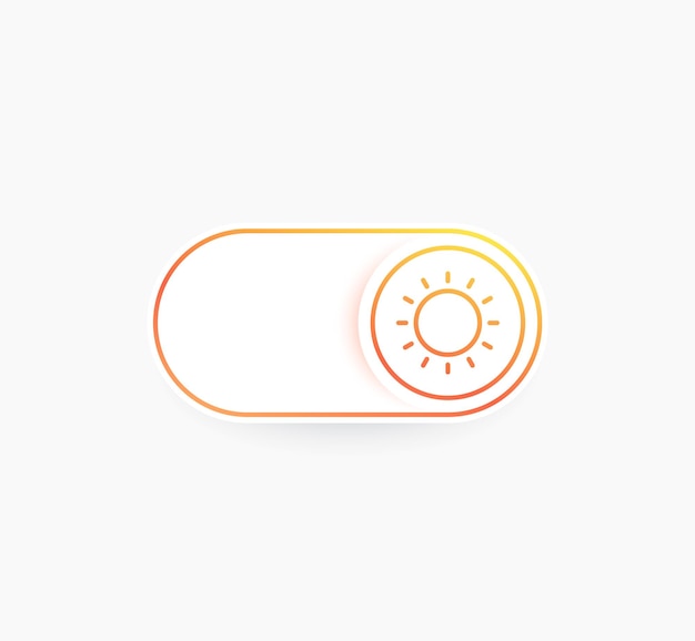 Vector de botón de alternancia de modo diurno