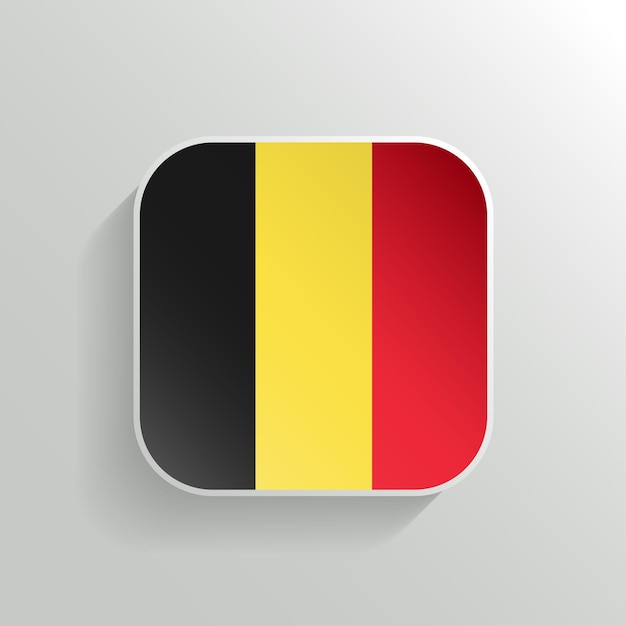 Vector botón Bélgica bandera icono