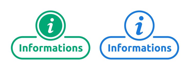 Vector vector de botón de información con ilustración de icono de información