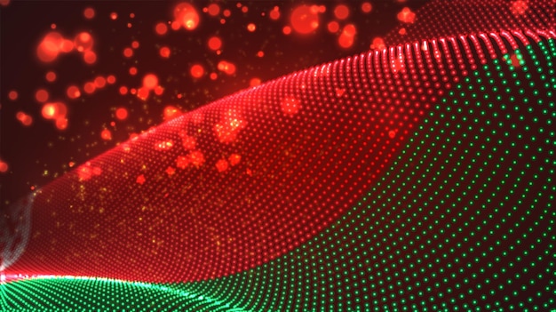 Vector brillante brillante bandera de país de puntos abstractos Bielorrusia