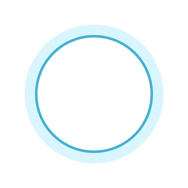 Vector vector brillante con icono de trazo azul círculo aislado