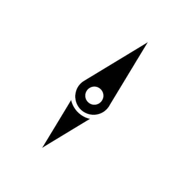 Vector brújula en un fondo aislado Dirección icona de brújula vectorial