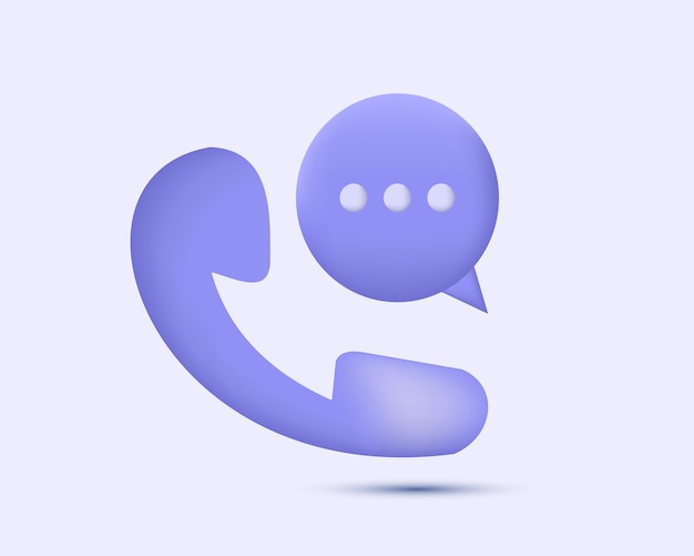 Vector de burbujas de habla de teléfonos móviles 3D realistas
