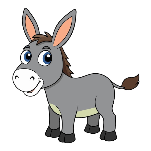 El vector del burro de dibujos animados