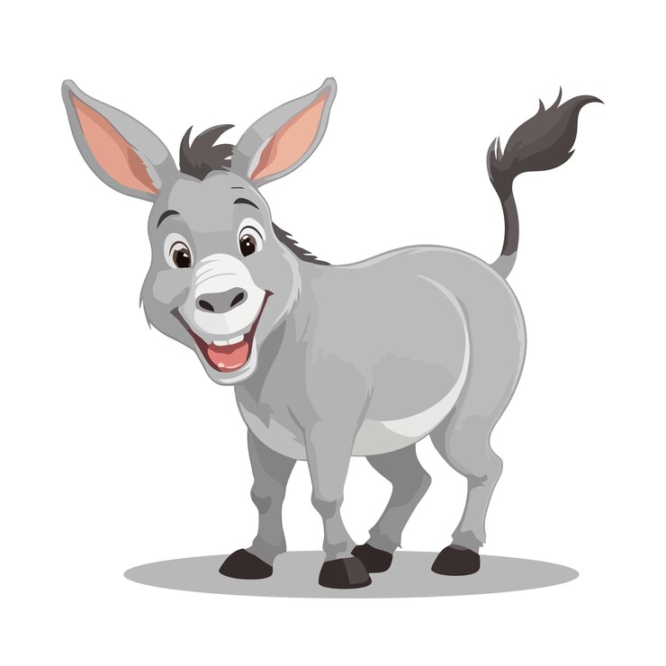 Vector de burro lindo Arte vectorial de burro