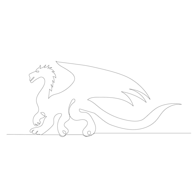 Vector de caballo de dibujo de una línea