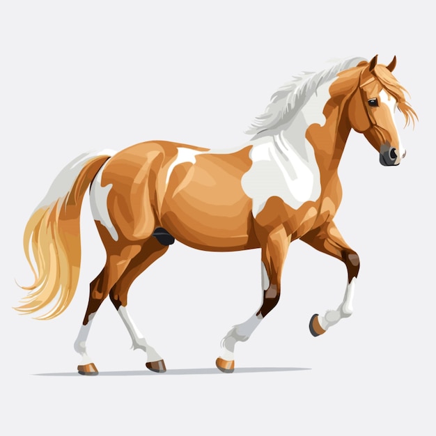 Vector de caballo sobre fondo blanco