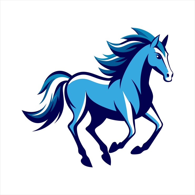 Vector de caballos en carrera