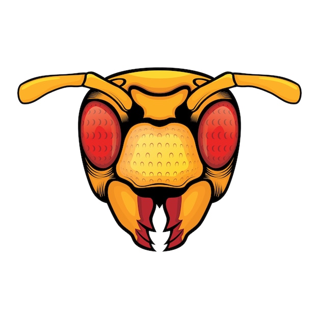 Vector de cabeza de abeja