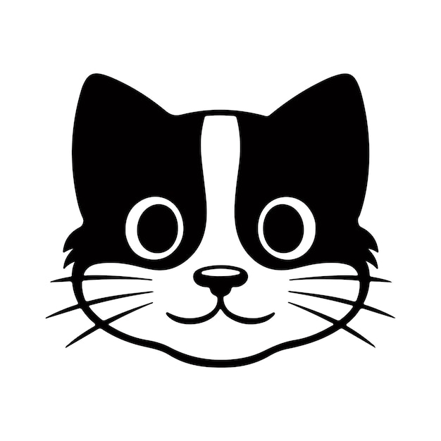Vector de cabeza de gato e ilustración