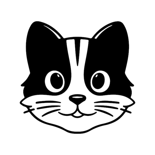 Vector de cabeza de gato e ilustración