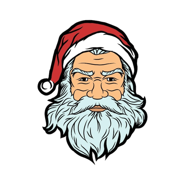 Vector de la cabeza de Papá Noel