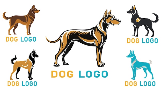 Vector de cabeza de perro Icono de diseño Ilustración de pegatina Impresión de cómics Elementos de plantilla