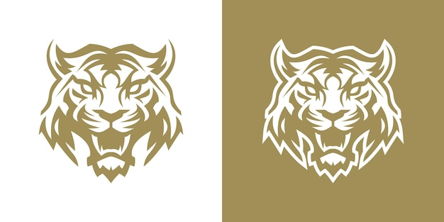 vector de cabeza de tigre tatuaje de cabeza de tigre logotipo de cabeza de tigre mascota de cabeza de tigre