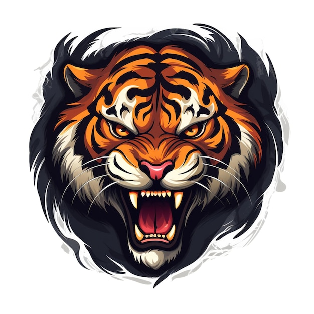 Vector de cabeza de tigre