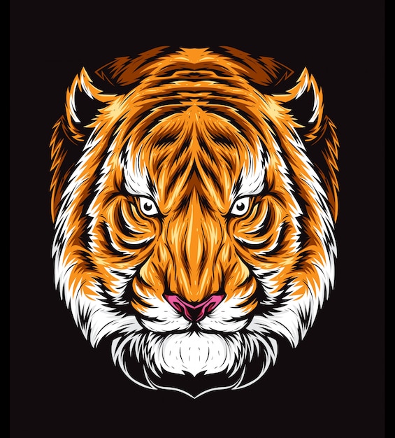 Vector de la cabeza del tigre