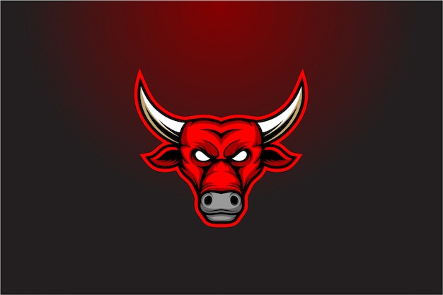 Vector de cabeza de toro logotipo de red bull