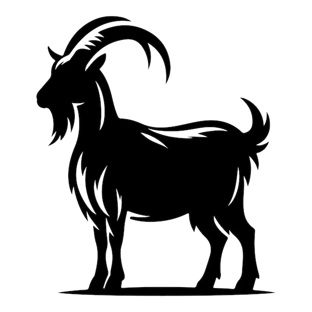 un vector de cabra en silueta