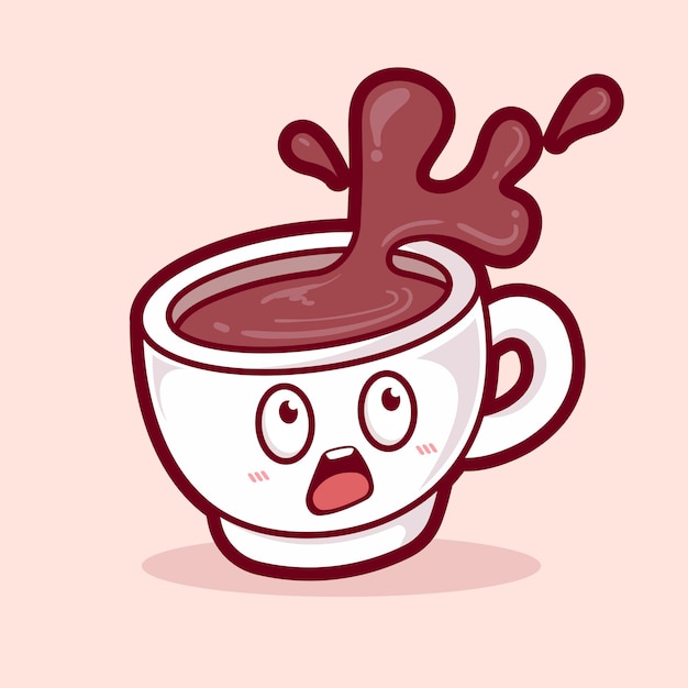 Vector café ilustraciones de dibujos animados